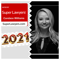 Rated by Super Lawyers: Candace Williams | SuperLawyers.com | 2021 | Photo of Candace M. Williams